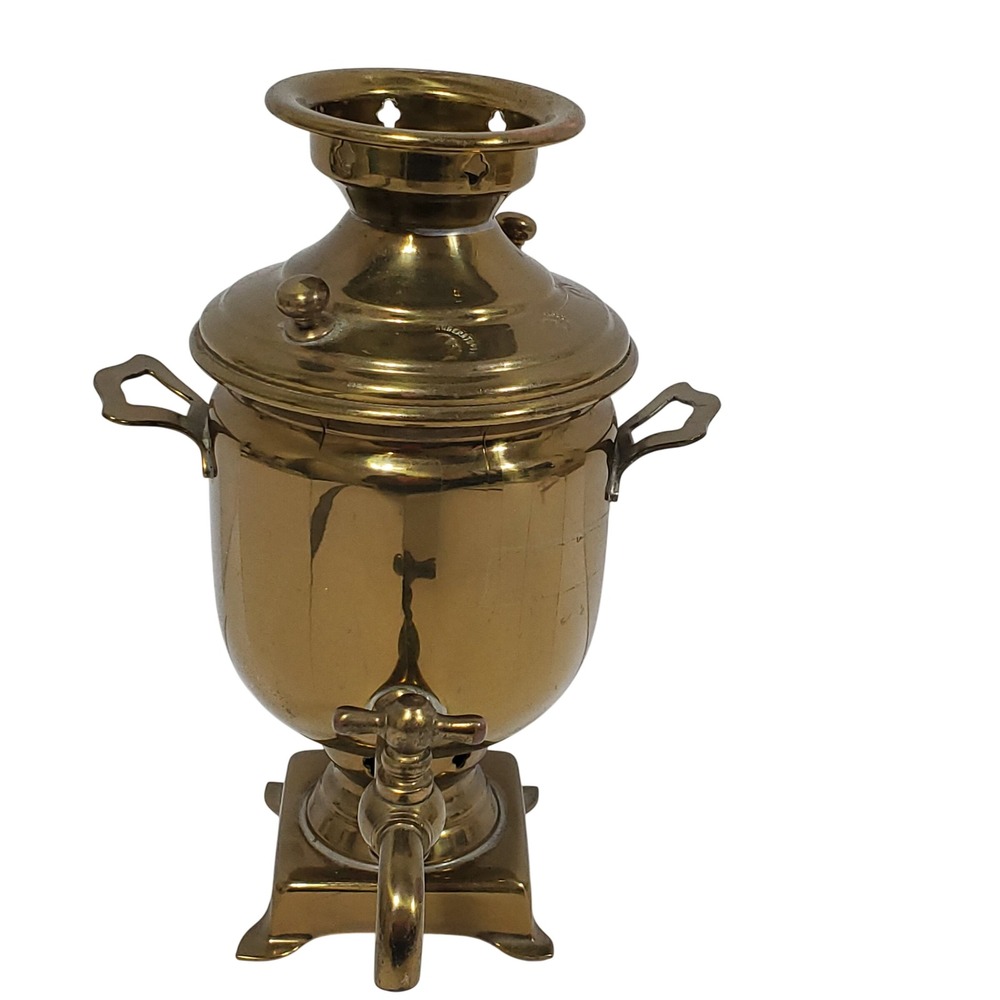 Russian Samovar Miniature Brass Fair Antique Style Decor